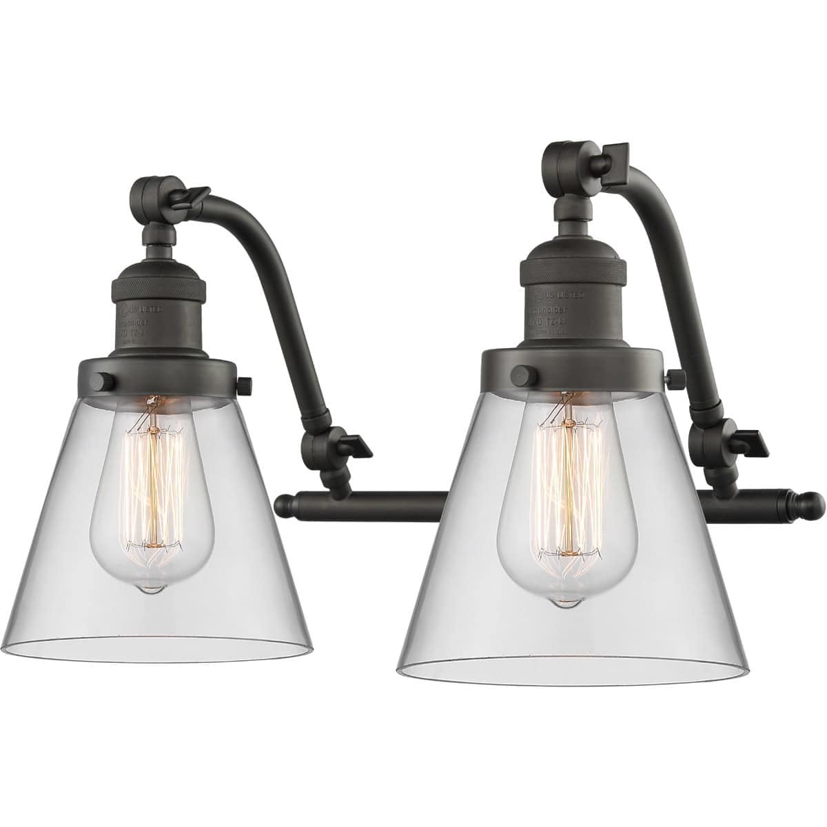 Innovations Lighting  515-2W-OB-G62-LED Franklin Restoration Small Cone Bathroom Vanity Light