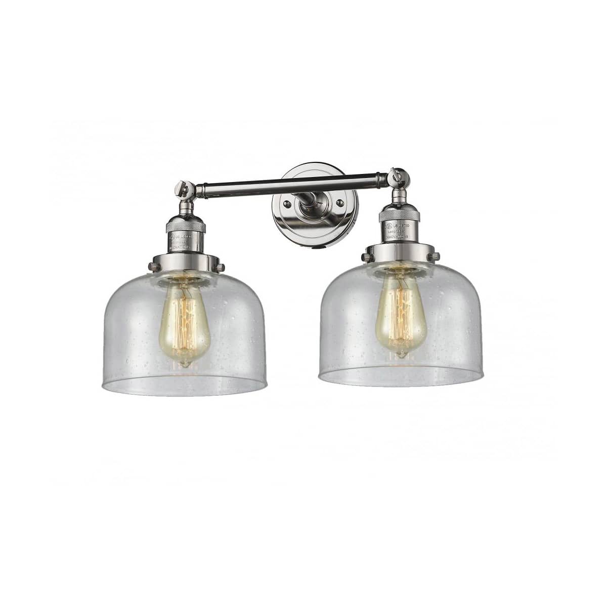 Innovations Lighting  208-PN-G74-LED Franklin Restoration Large Bell Bathroom Vanity Light