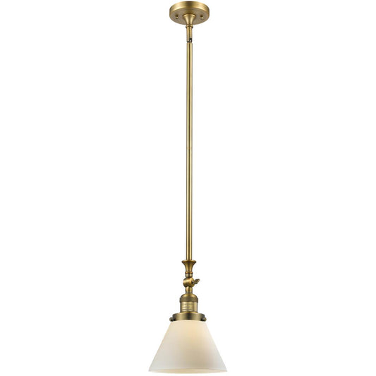 Innovations Lighting  206-BB-G41-LED Franklin Restoration Cone Mini Pendant Brushed Brass
