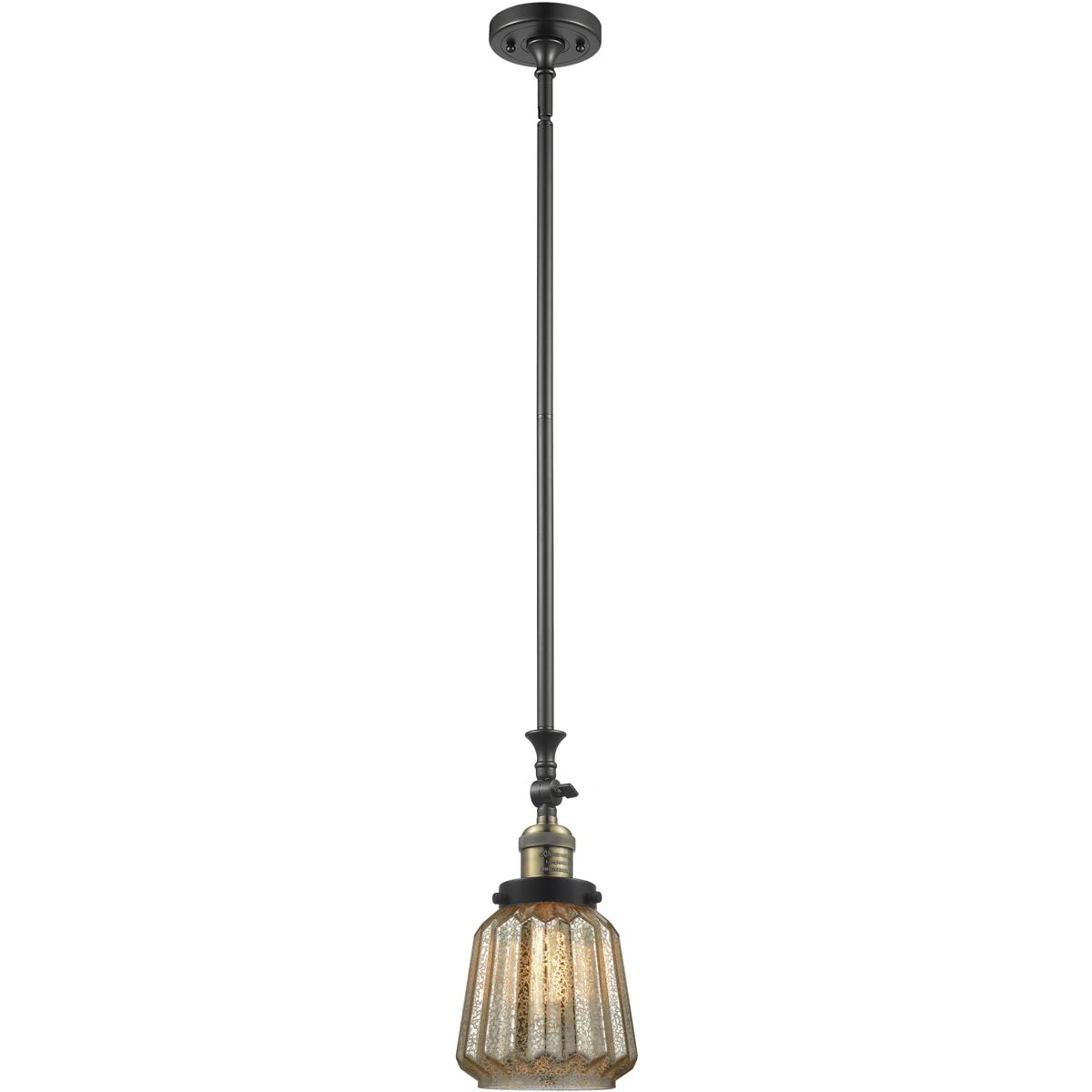 Innovations Lighting  206-BAB-G146-LED Franklin Restoration Chatham Mini Pendant Black Antique Brass