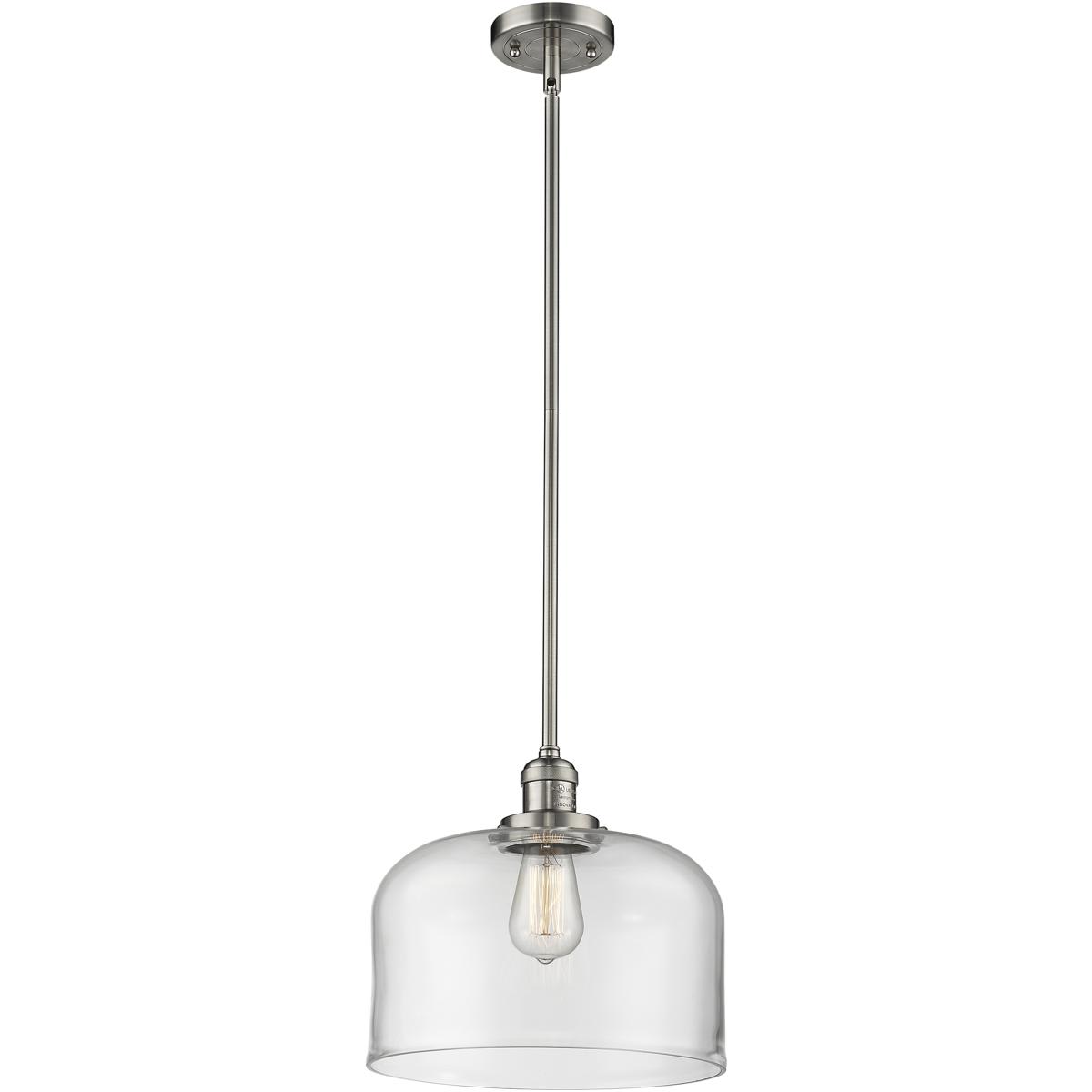 Innovations Lighting  201S-SN-G72-L Franklin Restoration Bell Mini Pendant Brushed Satin Nickel