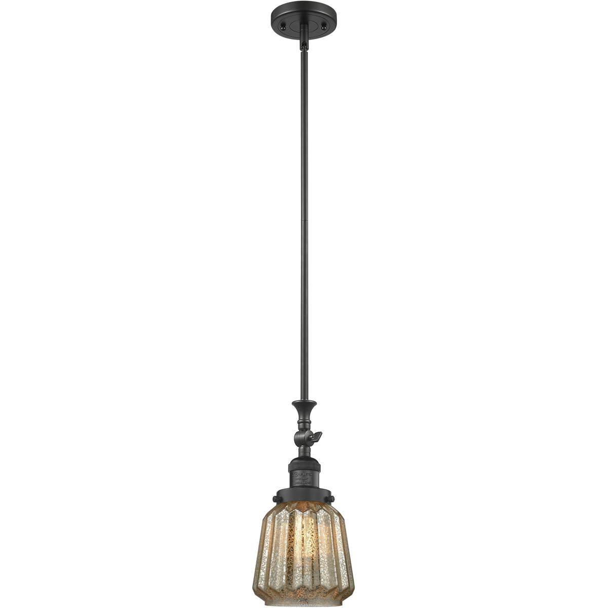 Innovations Lighting  206-BK-G146-LED Franklin Restoration Chatham Mini Pendant Matte Black
