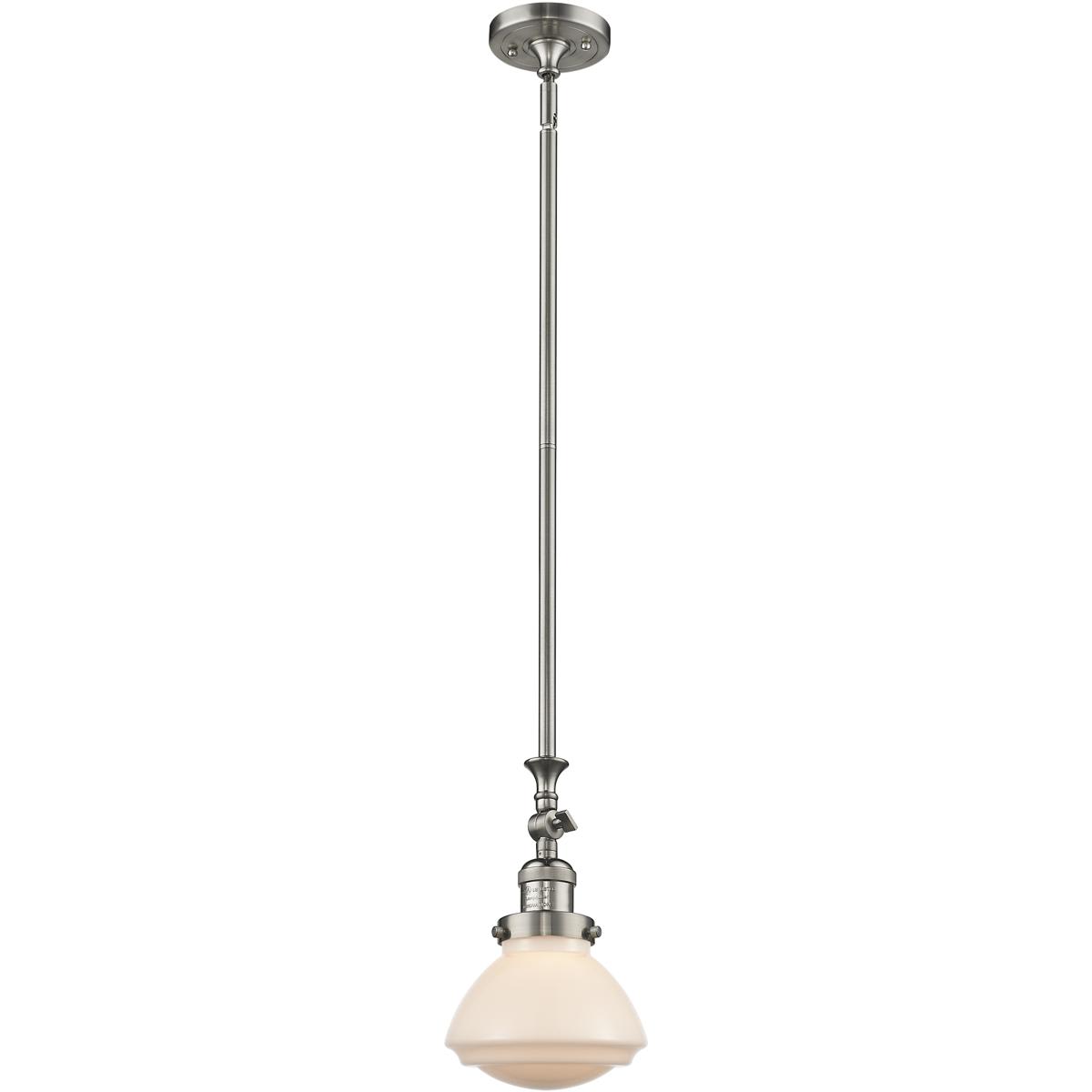 Innovations Lighting  206-SN-G321 Franklin Restoration Olean Mini Pendant Brushed Satin Nickel