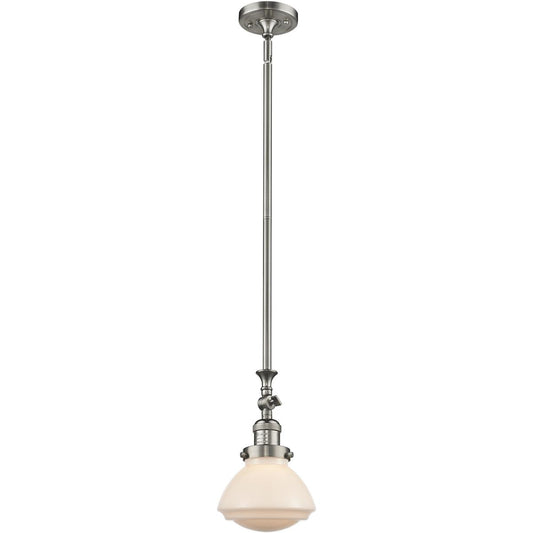 Innovations Lighting  206-SN-G321 Franklin Restoration Olean Mini Pendant Brushed Satin Nickel