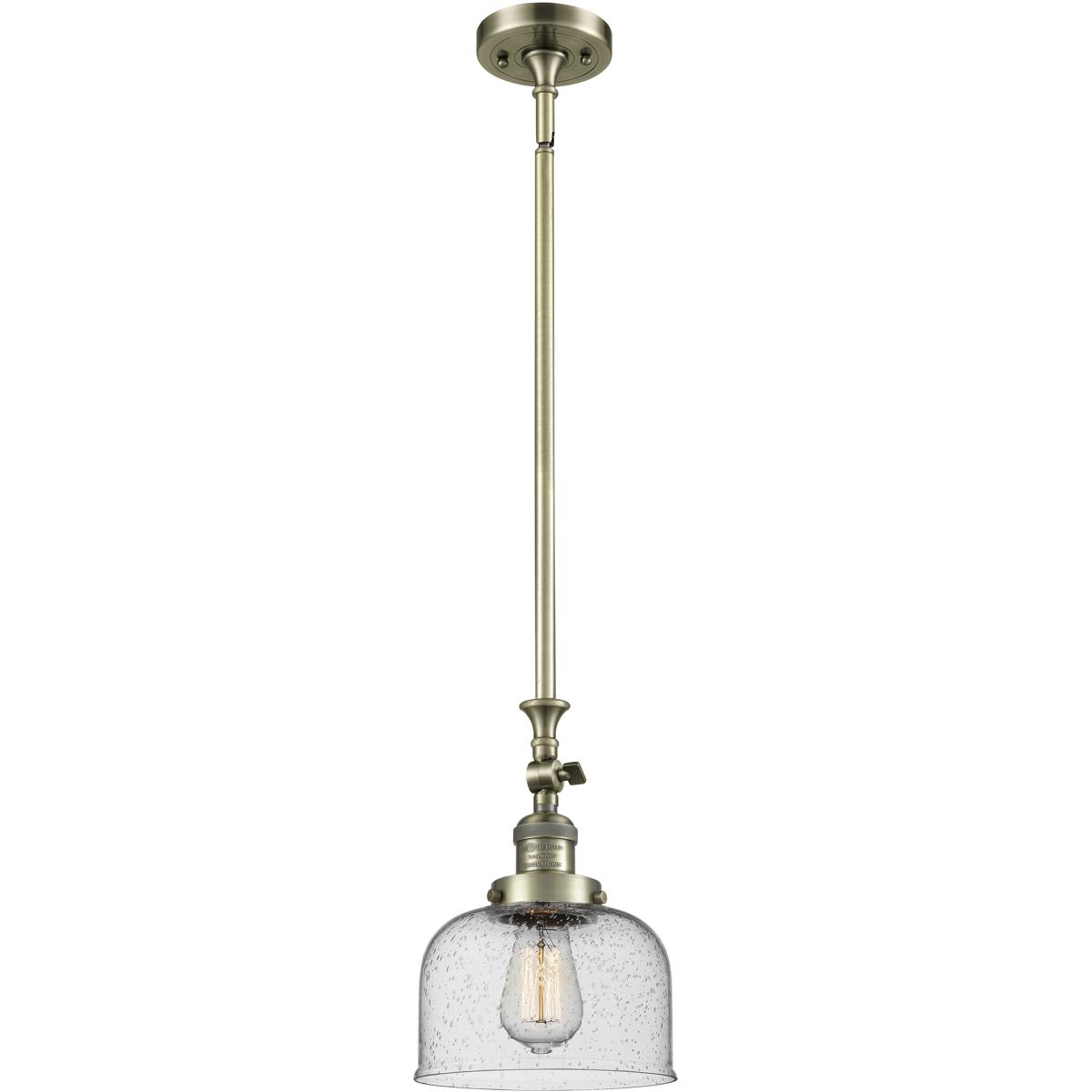 Innovations Lighting  206-AB-G74-LED Franklin Restoration Bell Mini Pendant Antique Brass