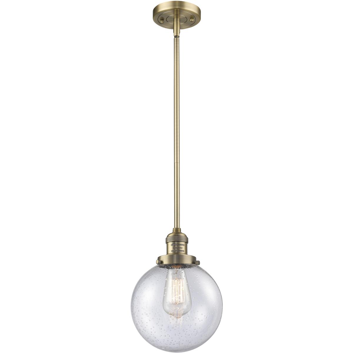 Innovations Lighting  201S-BB-G204-8 Franklin Restoration Beacon Mini Pendant Brushed Brass