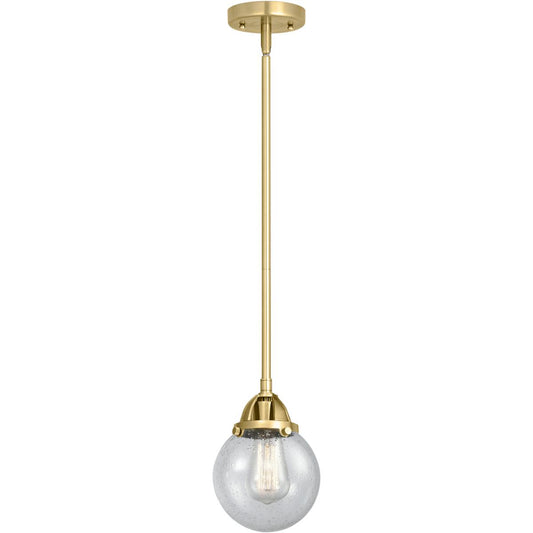 Innovations Lighting  288-1S-SG-G204-6-LED Nouveau 2 Beacon Mini Pendant Satin Gold
