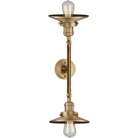 Innovations Lighting  208-BB-M4-LED Franklin Restoration Railroad Bathroom Vanity Light Brushed Brass