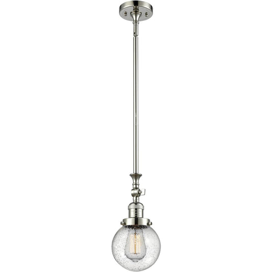 Innovations Lighting  206-PN-G204-6 Franklin Restoration Beacon Mini Pendant Polished Nickel