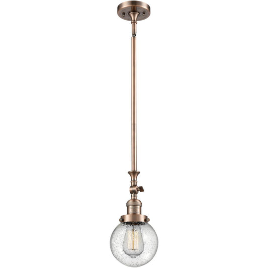 Innovations Lighting  206-AC-G204-6-LED Franklin Restoration Beacon Mini Pendant Antique Copper