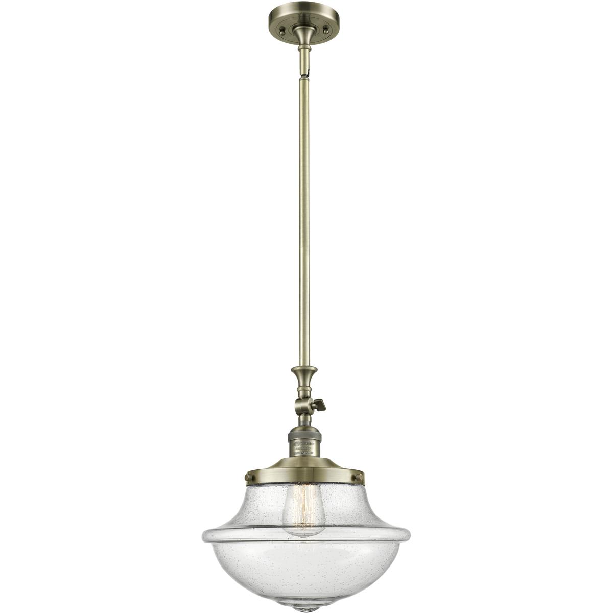 Innovations Lighting  206-AB-G544-LED Franklin Restoration Oxford Mini Pendant Antique Brass