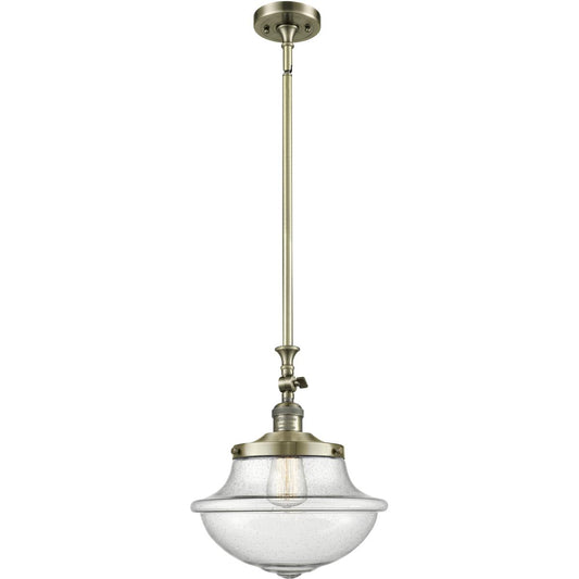 Innovations Lighting  206-AB-G544-LED Franklin Restoration Oxford Mini Pendant Antique Brass