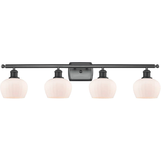 Innovations Lighting  516-4W-BK-G91 Ballston Fenton Bathroom Vanity Light Matte Black