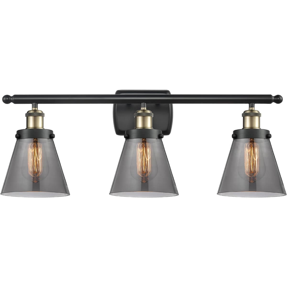 Innovations Lighting  916-3W-BAB-G63-LED Ballston Small Cone Bathroom Vanity Light