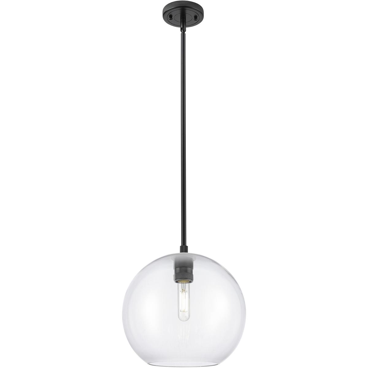 Innovations Lighting  434-1S-BK-G122-10 Crown Point Pendant Matte Black