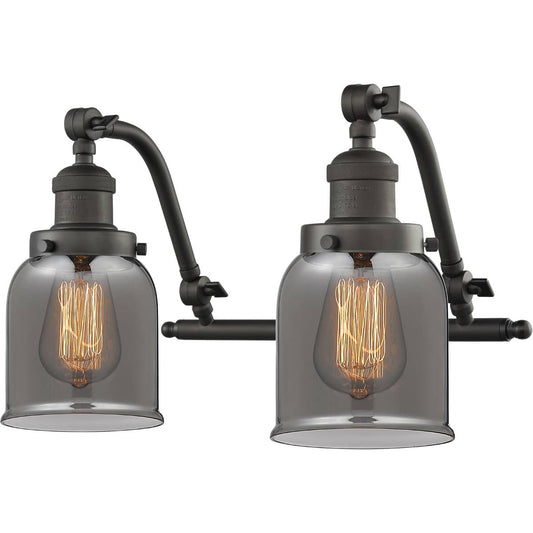 Innovations Lighting  515-2W-OB-G53 Franklin Restoration Small Bell Bathroom Vanity Light