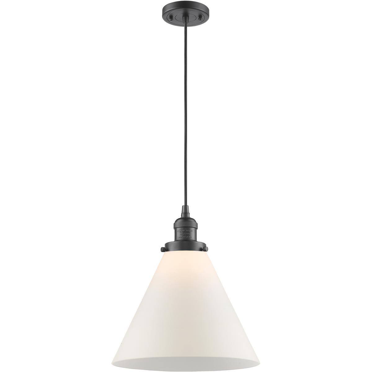 Innovations Lighting  201C-OB-G41-L-LED Franklin Restoration Cone Mini Pendant Oil Rubbed Bronze
