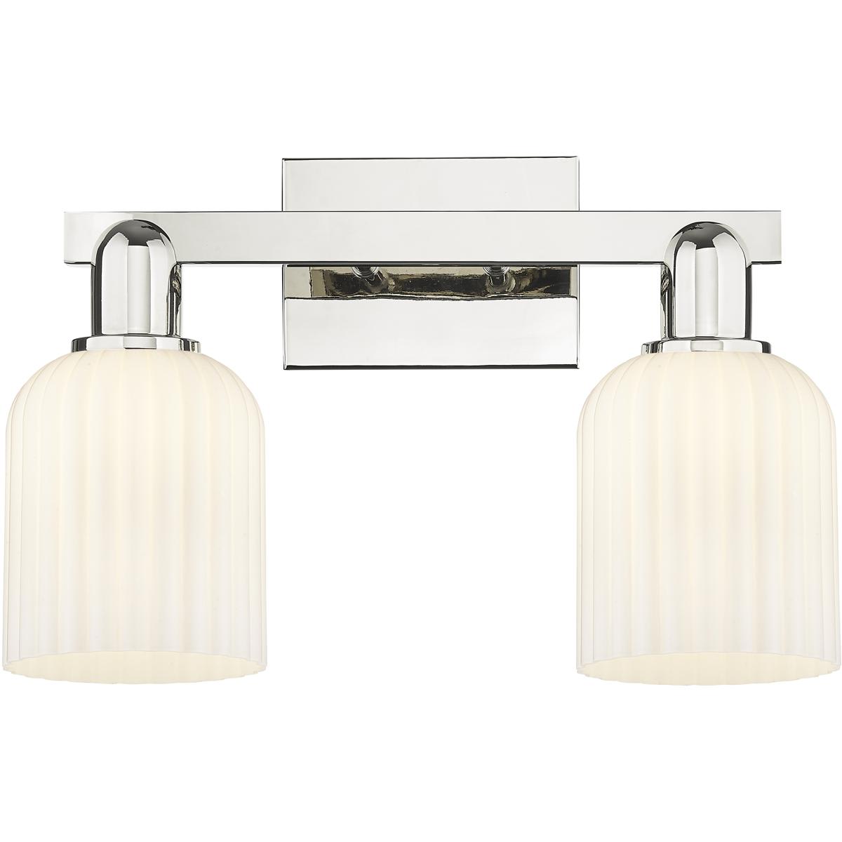 Innovations Lighting  716-2W-PN-G559-5GWH Bridal Veil Bathroom Vanity Light Polished Nickel