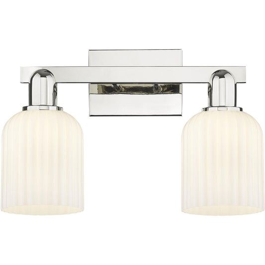 Innovations Lighting  716-2W-PN-G559-5GWH Bridal Veil Bathroom Vanity Light Polished Nickel