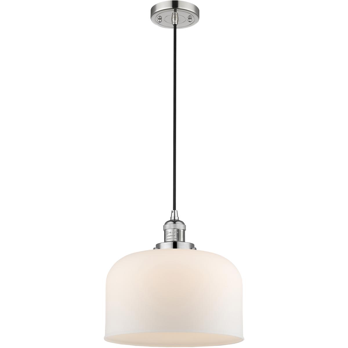 Innovations Lighting  201C-PN-G71-L Franklin Restoration Bell Mini Pendant Polished Nickel