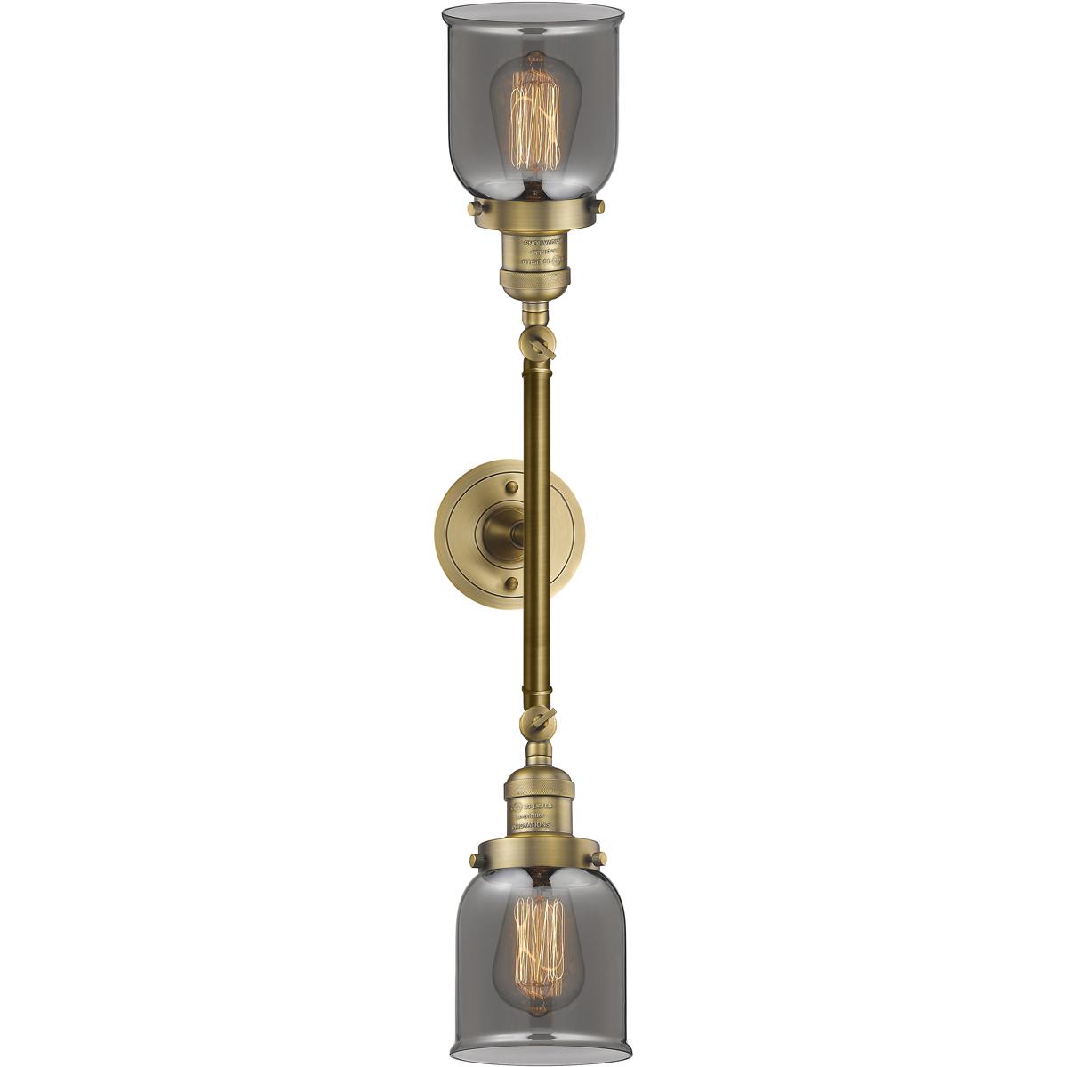 Innovations Lighting  208-BB-G53 Franklin Restoration Small Bell Bathroom Vanity Light Brushed Brass