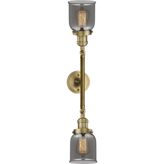 Innovations Lighting  208-BB-G53 Franklin Restoration Small Bell Bathroom Vanity Light Brushed Brass