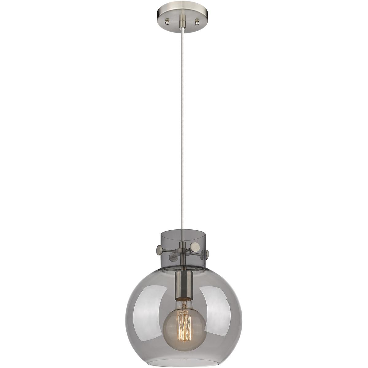 Innovations Lighting  410-1PM-SN-G410-10SM Downtown Urban Newton Sphere Mini Pendant Satin Nickel