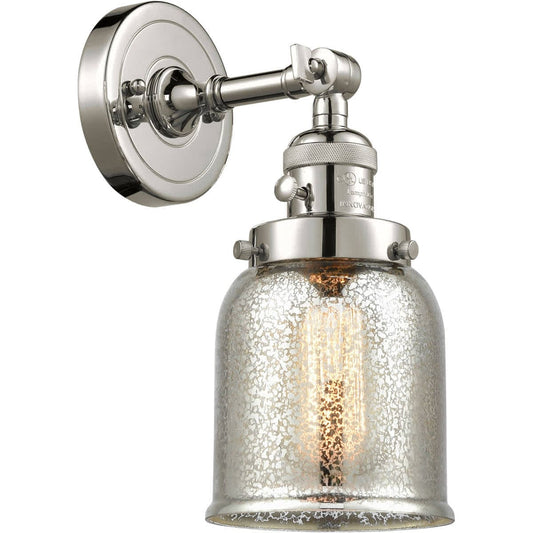 Innovations Lighting  203SW-PN-G58-LED Franklin Restoration Small Bell Wall Sconce Polished Nickel