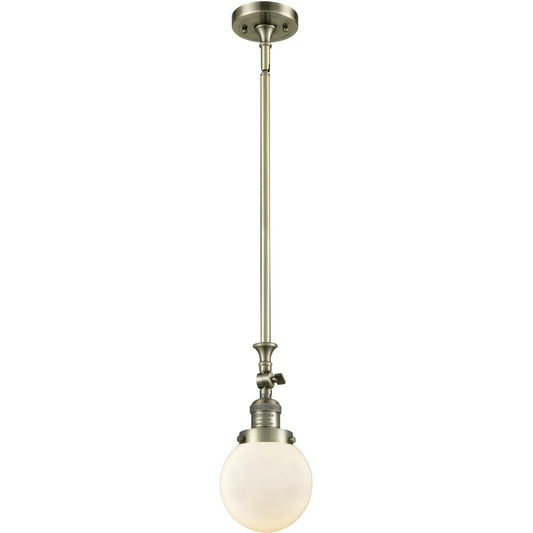 Innovations Lighting  206-AB-G201-6-LED Franklin Restoration Beacon Mini Pendant Antique Brass