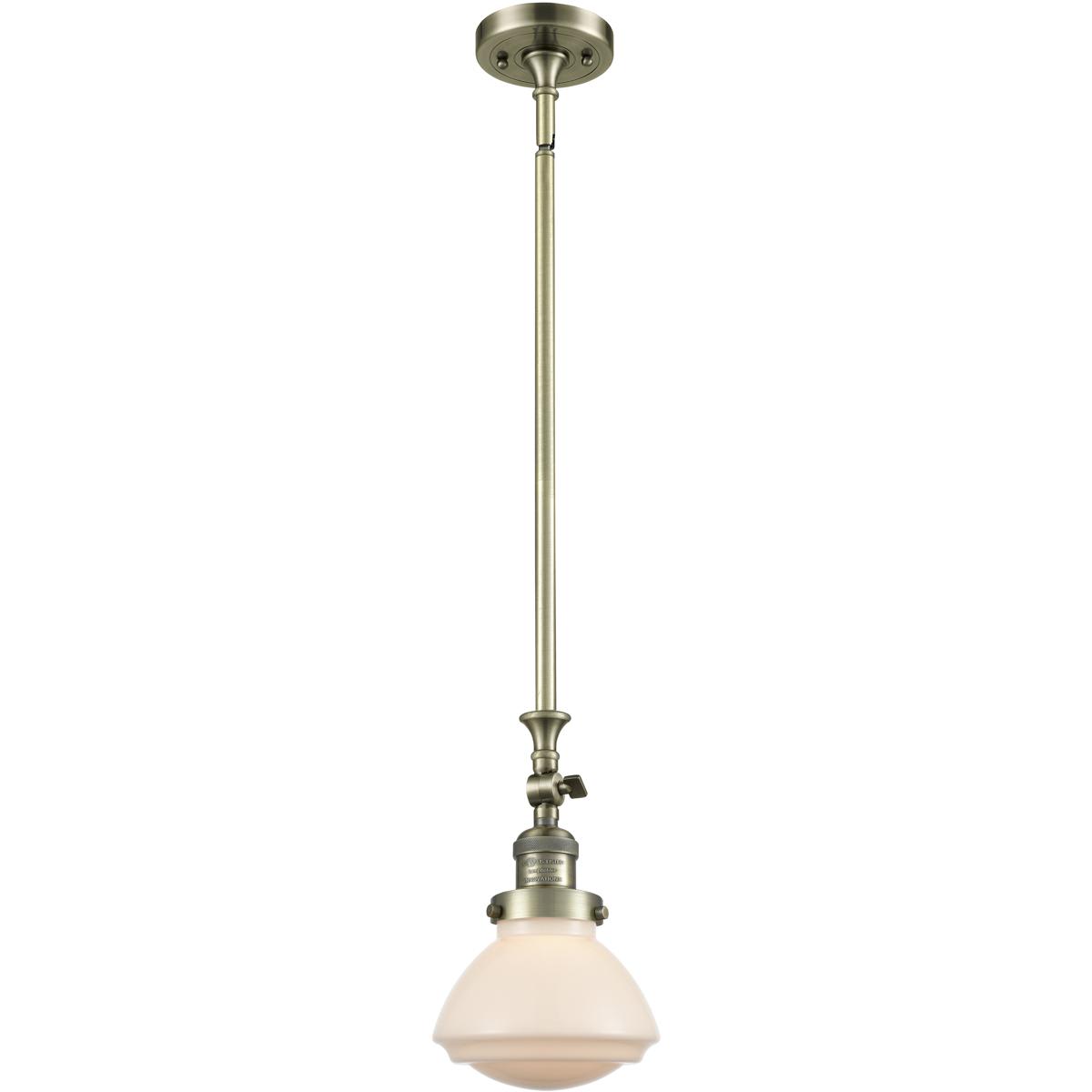 Innovations Lighting  206-AB-G321 Franklin Restoration Olean Mini Pendant Antique Brass