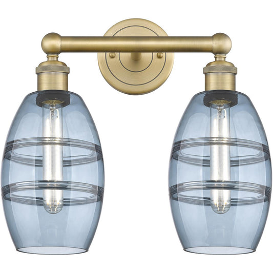 Innovations Lighting  616-2W-BB-G557-6BL Edison Vaz Bathroom Vanity Light Brushed Brass