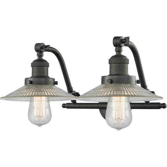 Innovations Lighting  515-2W-OB-G2-LED Franklin Restoration Halophane Bathroom Vanity Light