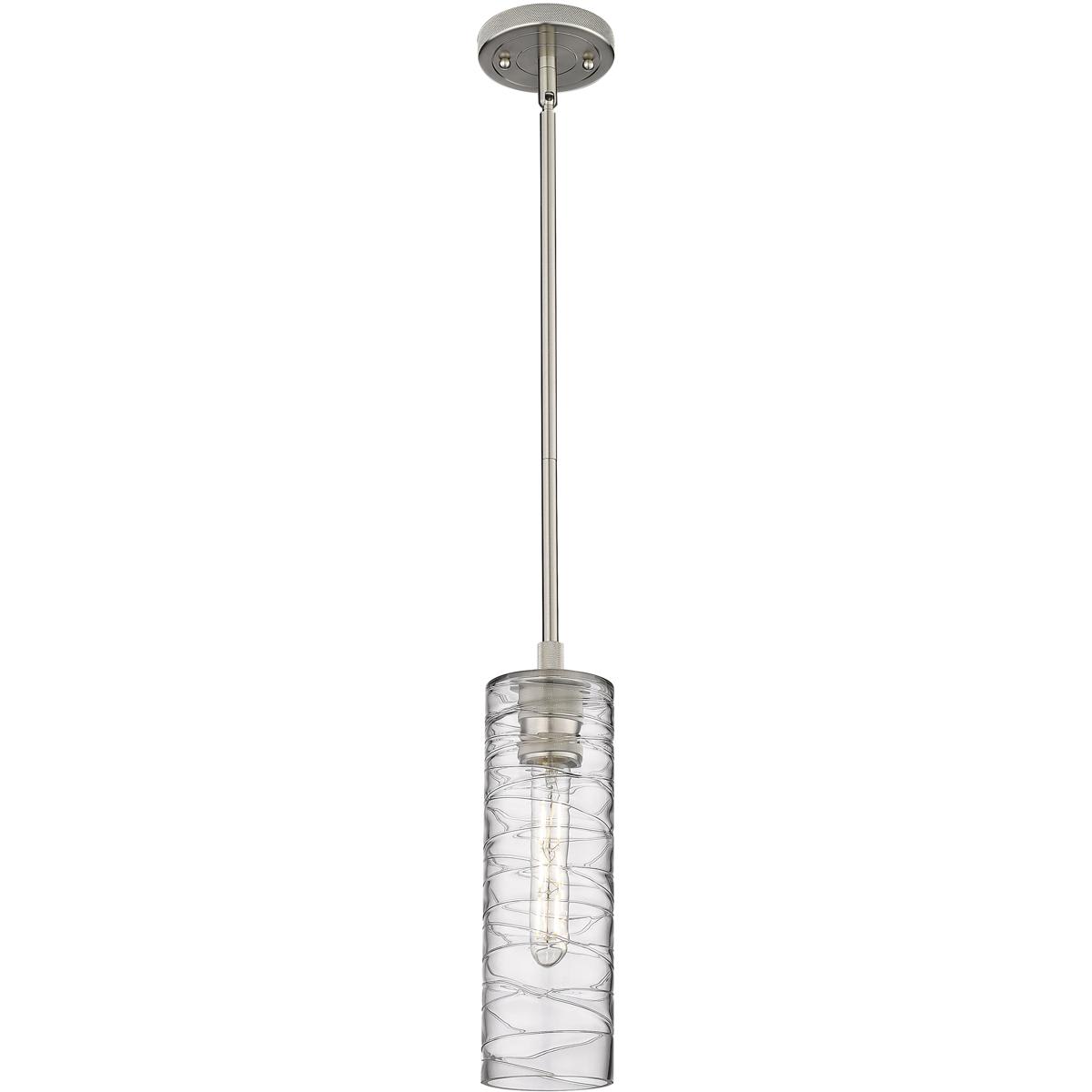 Innovations Lighting  434-1S-SN-G434-12DE Downtown Urban Crown Point Pendant Satin Nickel