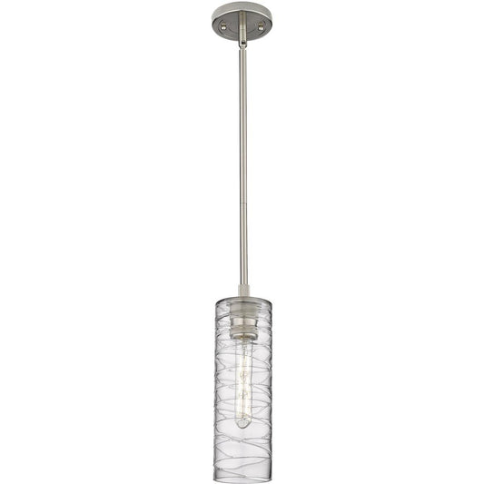 Innovations Lighting  434-1S-SN-G434-12DE Downtown Urban Crown Point Pendant Satin Nickel