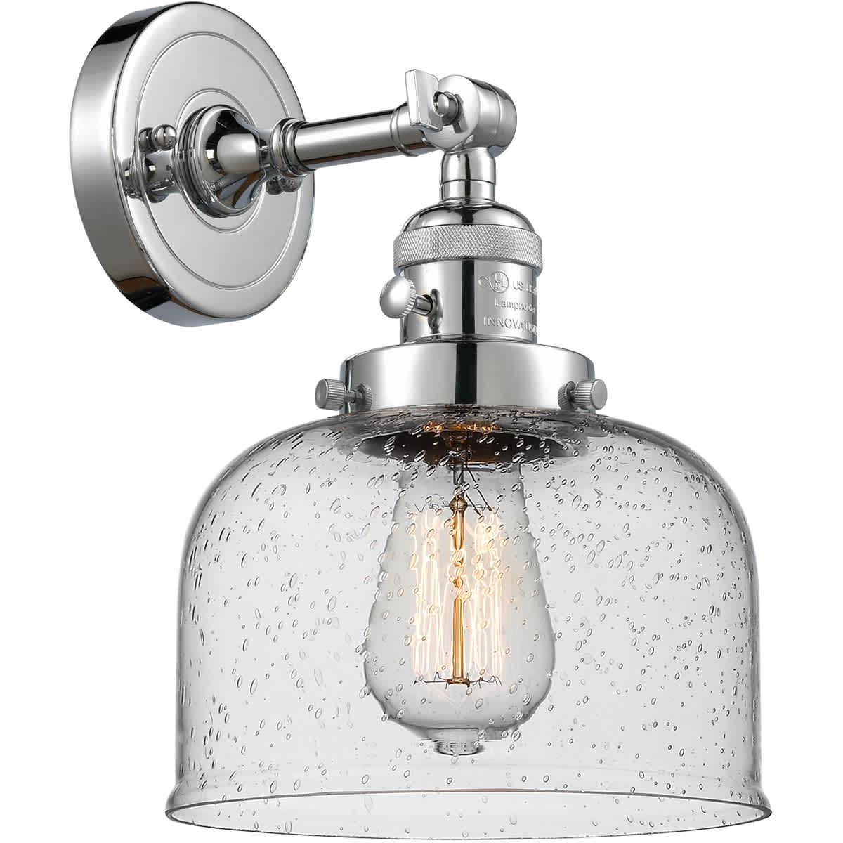 Innovations Lighting  203SW-PC-G74 Franklin Restoration Large Bell Wall Sconce Polished Chrome