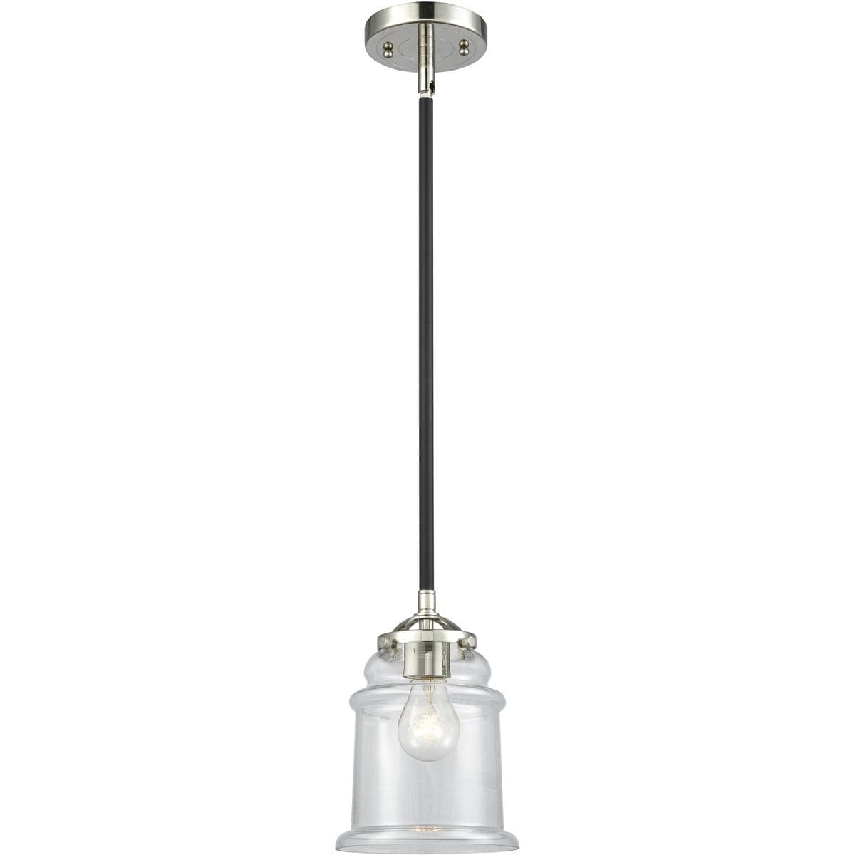 Innovations Lighting  284-1S-BPN-G182 Nouveau Canton Mini Pendant Black Polished Nickel