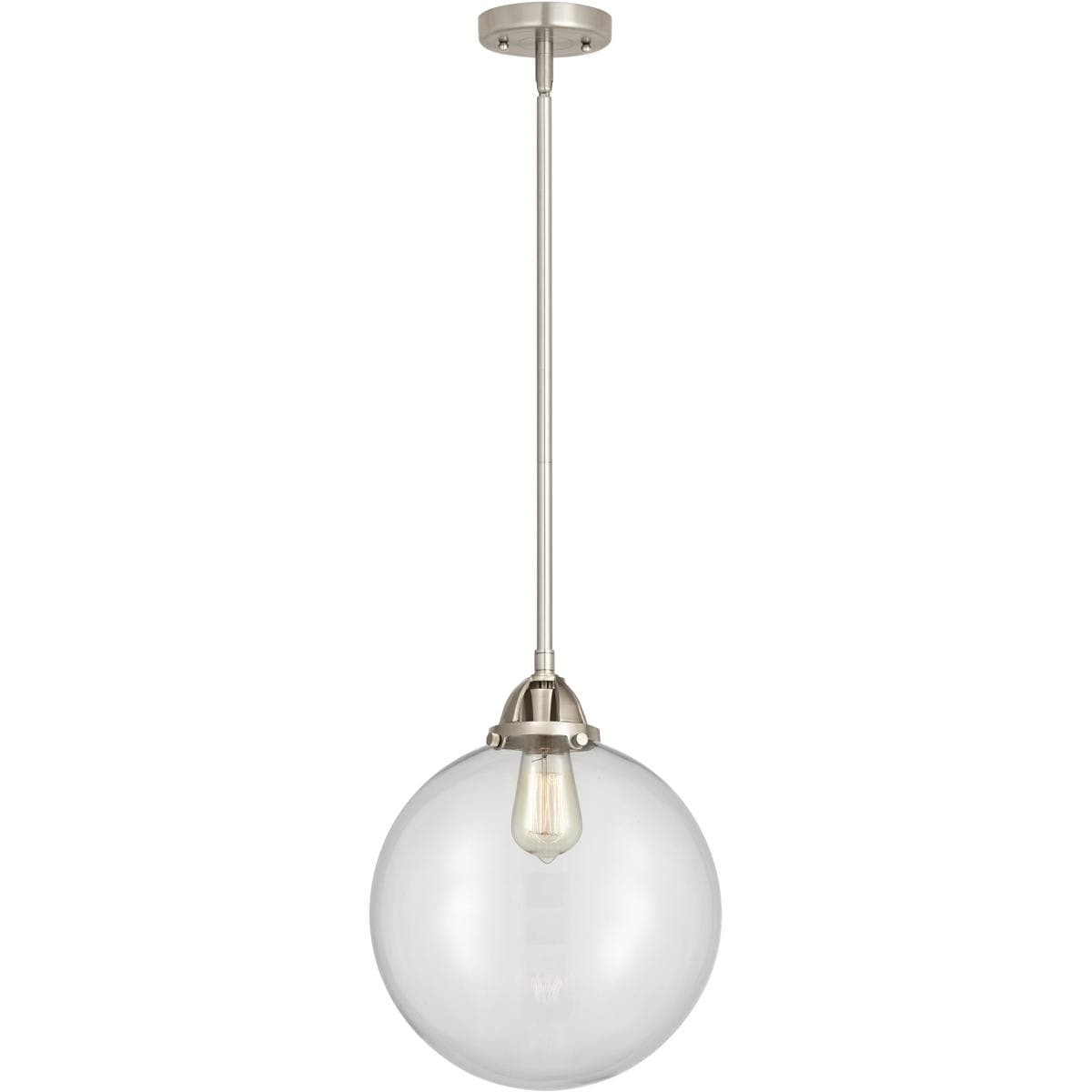 Innovations Lighting  288-1S-SN-G202-12 Nouveau 2 Beacon Mini Pendant Brushed Satin Nickel
