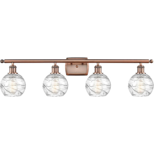 Innovations Lighting  516-4W-AC-G1213-6 Ballston Small Deco Swirl Bathroom Vanity Light