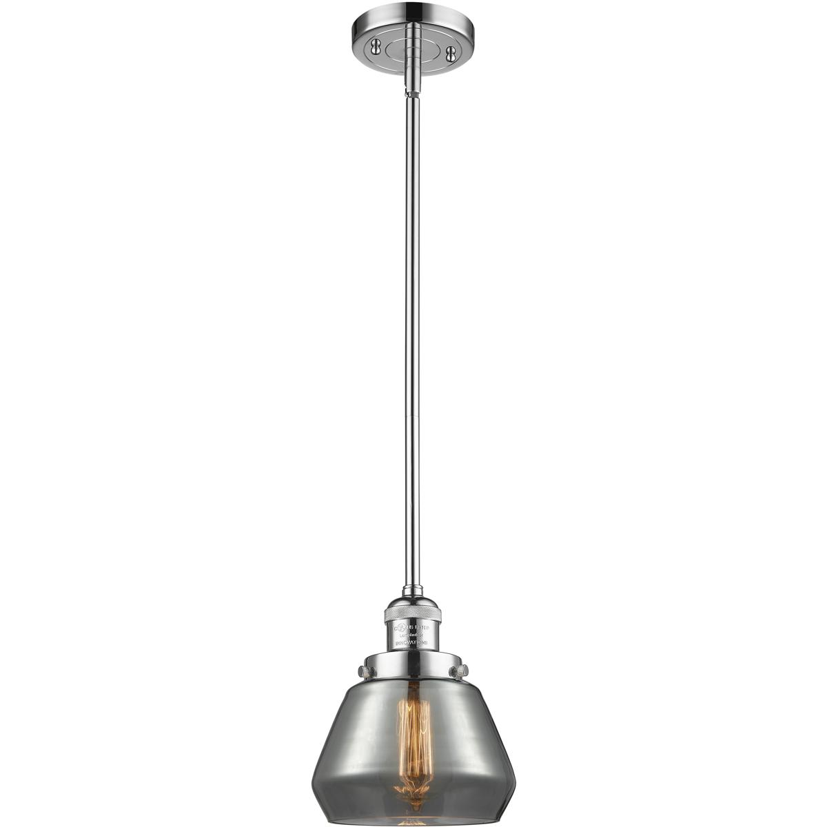 Innovations Lighting  201S-PC-G173 Franklin Restoration Fulton Mini Pendant Polished Chrome