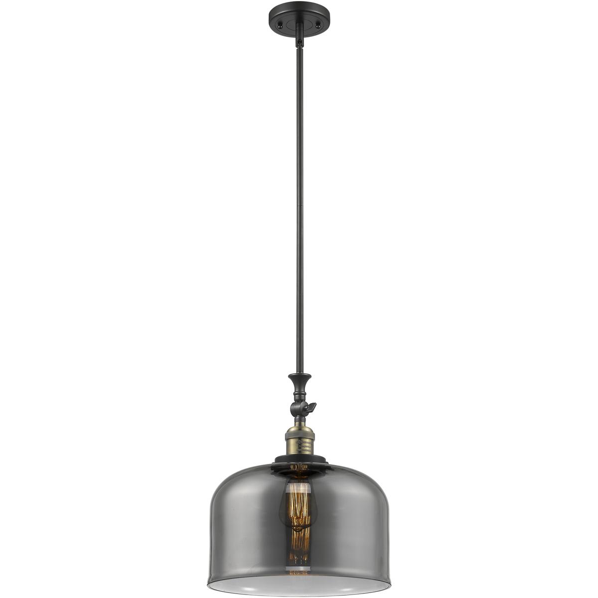 Innovations Lighting  206-BAB-G73-L Franklin Restoration Bell Mini Pendant Black Antique Brass