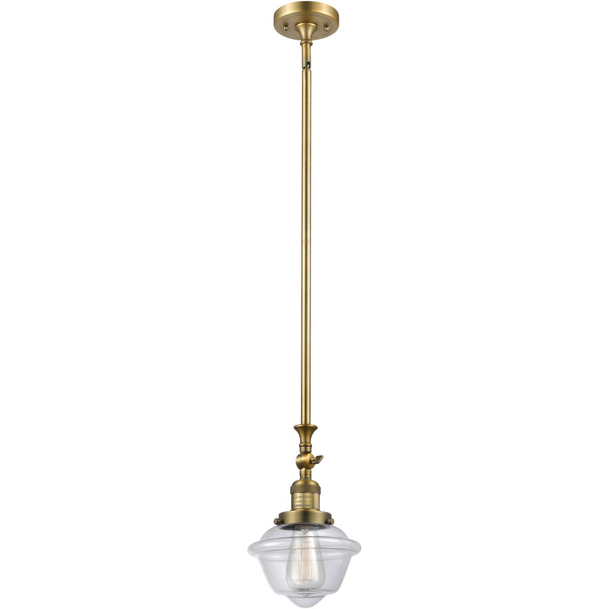 Innovations Lighting  206-BB-G532-LED Franklin Restoration Oxford Mini Pendant Brushed Brass