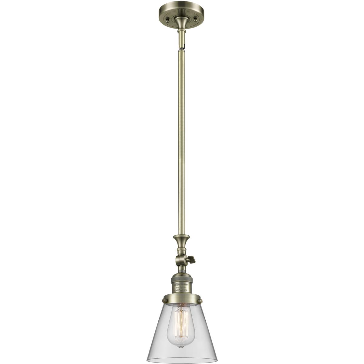 Innovations Lighting  206-AB-G62-LED Franklin Restoration Cone Mini Pendant Antique Brass