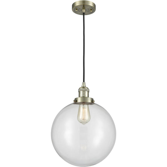 Innovations Lighting  201C-AB-G202-12 Franklin Restoration Beacon Mini Pendant Antique Brass