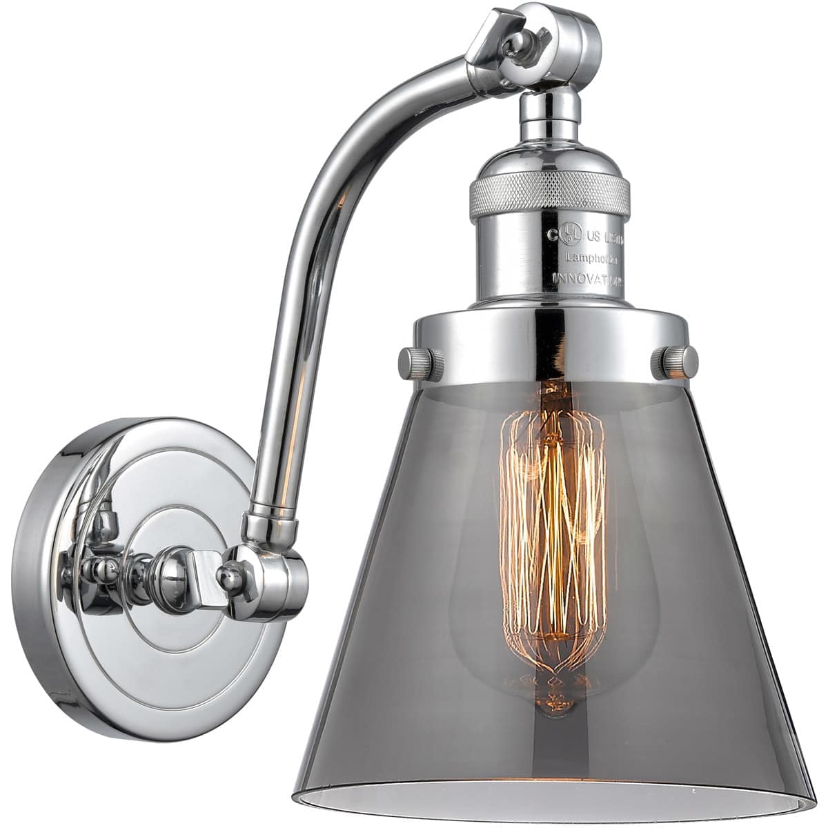 Innovations Lighting  515-1W-PC-G63 Franklin Restoration Small Cone Wall Sconce Polished Chrome
