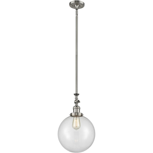 Innovations Lighting  206-SN-G202-10 Franklin Restoration Beacon Mini Pendant Brushed Satin Nickel