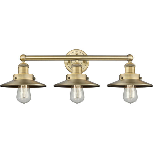 Innovations Lighting  616-3W-BB-M4-BB Edison Bathroom Vanity Light Brushed Brass