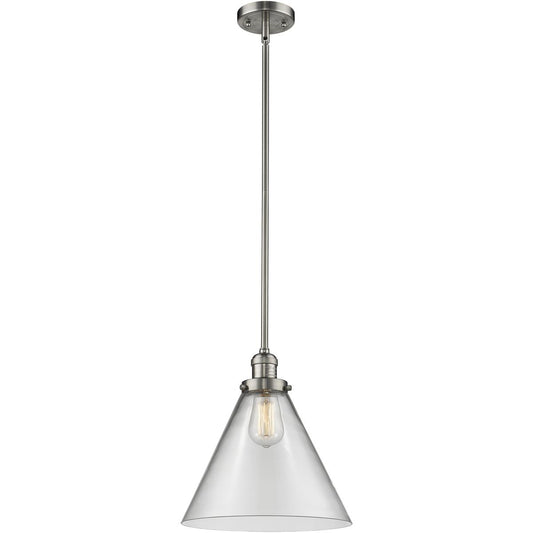 Innovations Lighting  201S-SN-G42-L-LED Franklin Restoration Cone Mini Pendant Brushed Satin Nickel