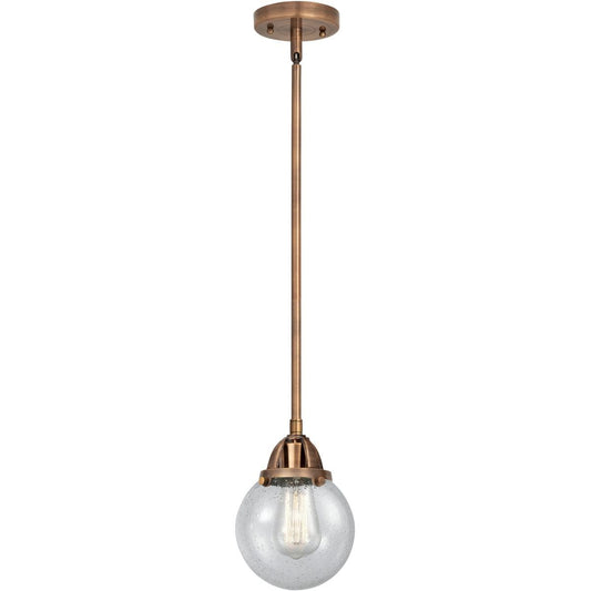 Innovations Lighting  288-1S-AC-G204-6 Nouveau 2 Beacon Mini Pendant Antique Copper