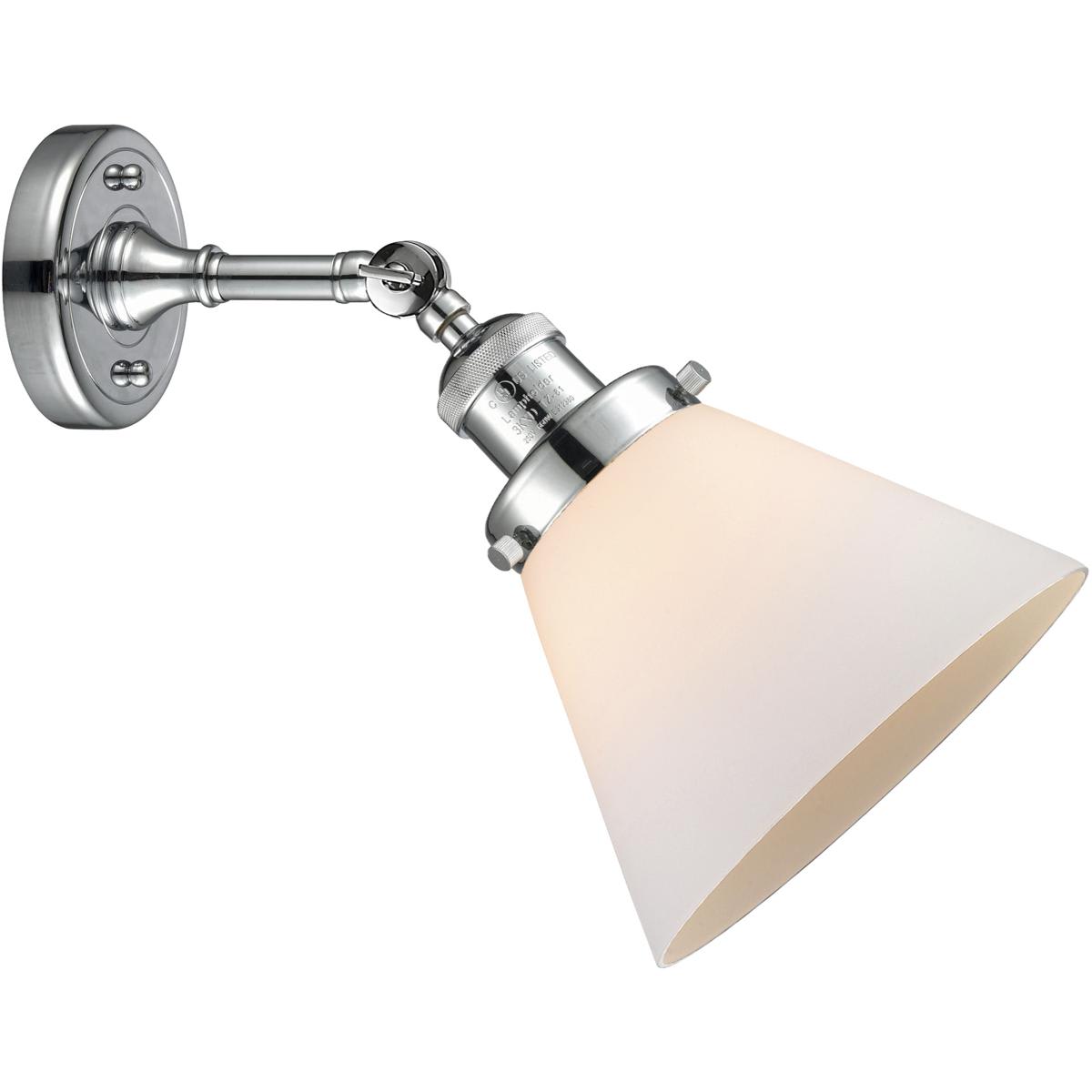 Innovations Lighting  203-PC-G41-LED Franklin Restoration Large Cone Wall Sconce Polished Chrome