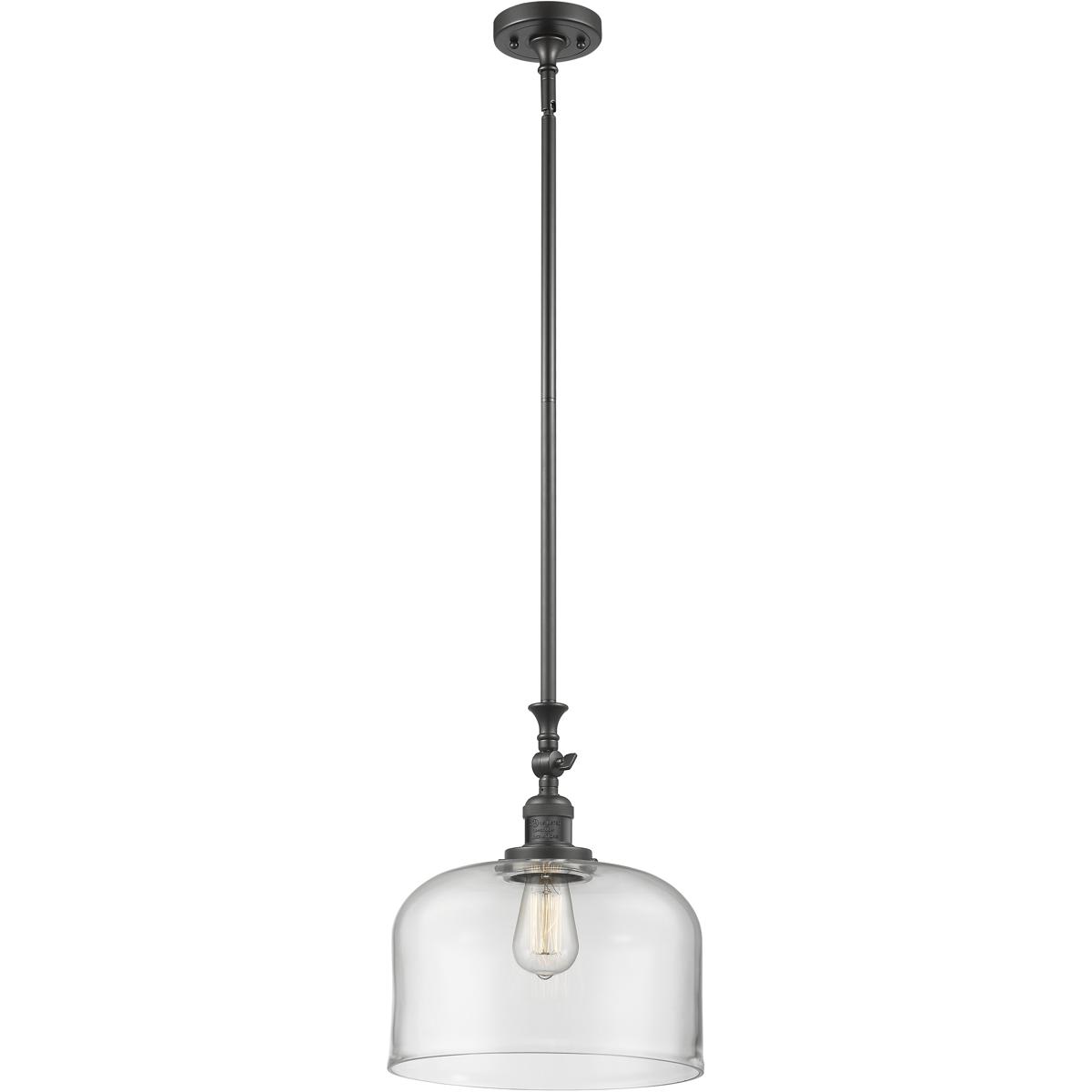 Innovations Lighting  206-OB-G72-L-LED Franklin Restoration Bell Mini Pendant Oil Rubbed Bronze